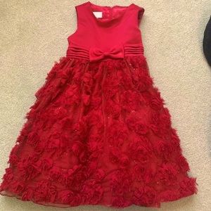 Fancy Red girl dress Christmas elegant